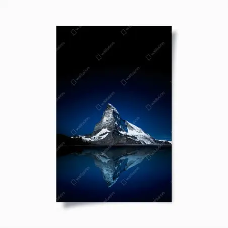 Poster Matterhorn night reflection • Wallissimo®