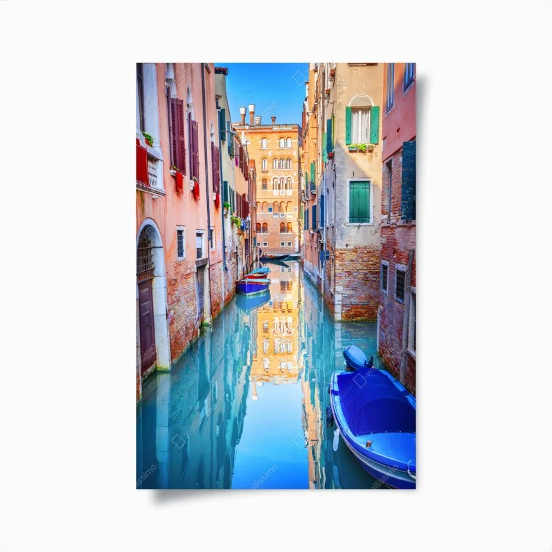 Poster Venice canal reflections