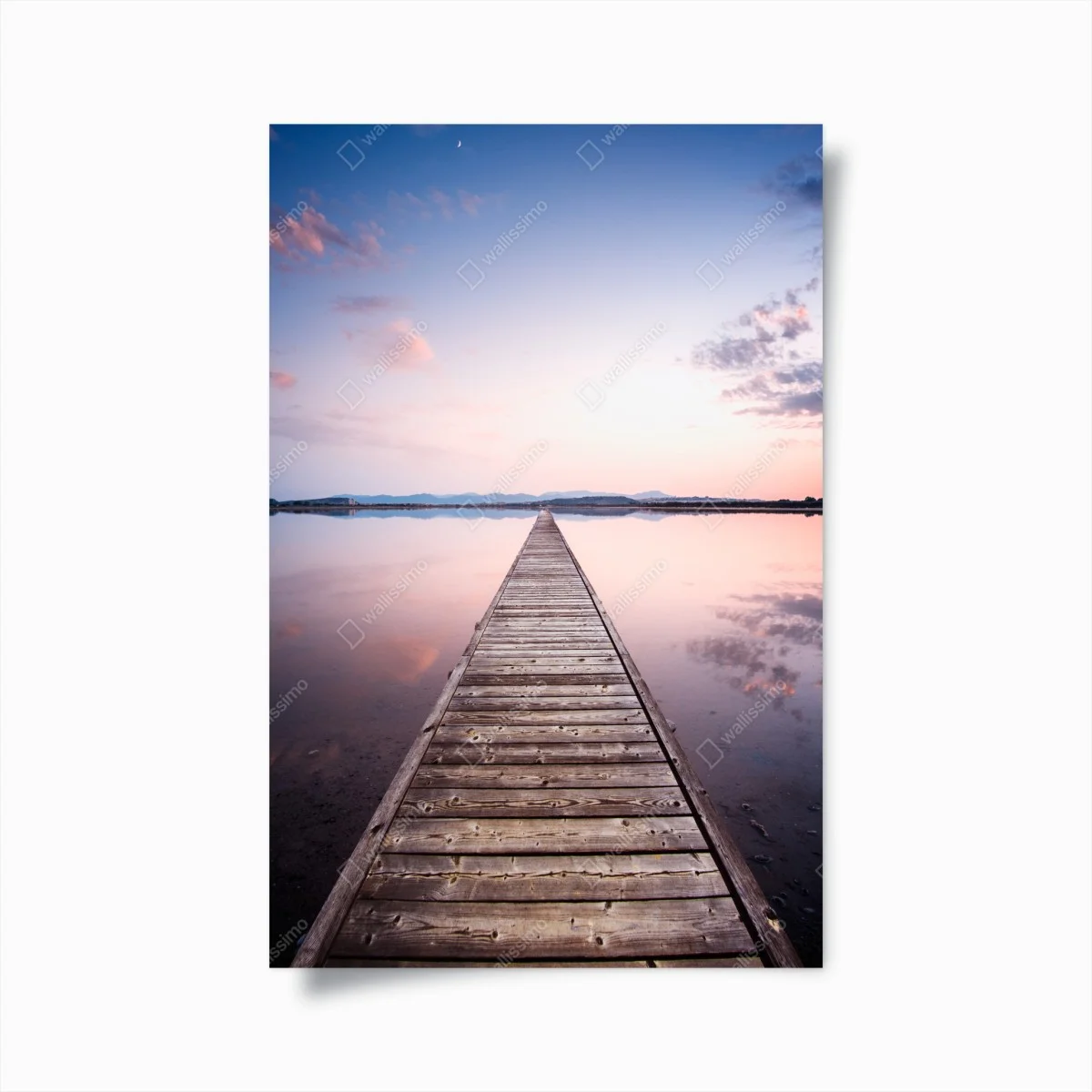 Poster pier to the horizon at sunset • Wallissimo® Poster pier to the horizon at sunset • Wallissimo®