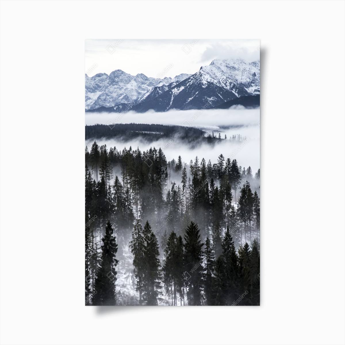 Poster Tatra mountains in winter mist • Wallissimo® Poster Tatra mountains in winter mist • Wallissimo®