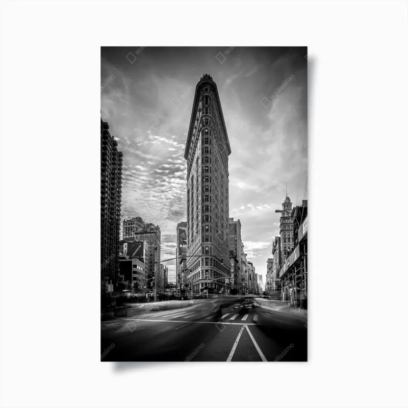 Poster Flatiron Building, New York — monochrome architecture