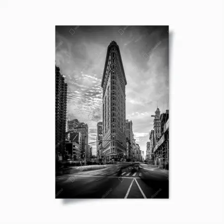 Poster Flatiron Building, New York — monochrome architecture • Wallissimo®