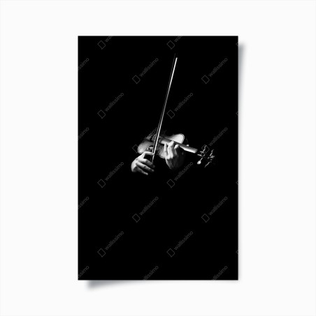Poster soulful violin in monochrome • Wallissimo®