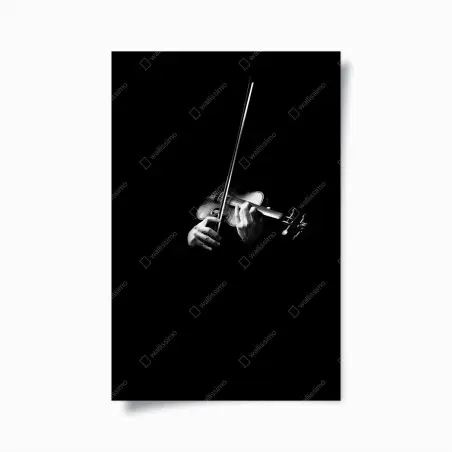 Poster soulful violin in monochrome • Wallissimo®