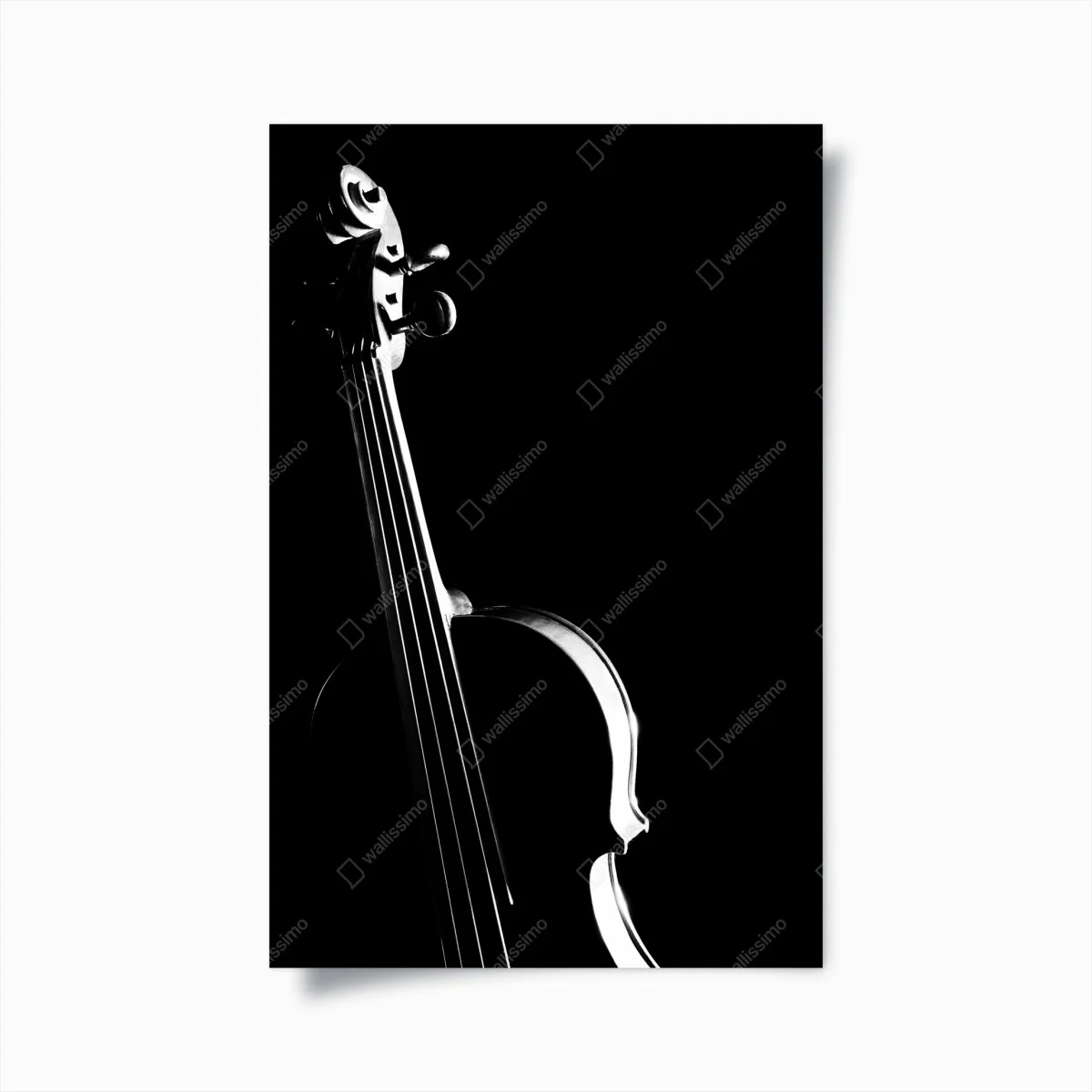 Poster elegant violin silhouette on black • Wallissimo® Poster elegant violin silhouette on black • Wallissimo®