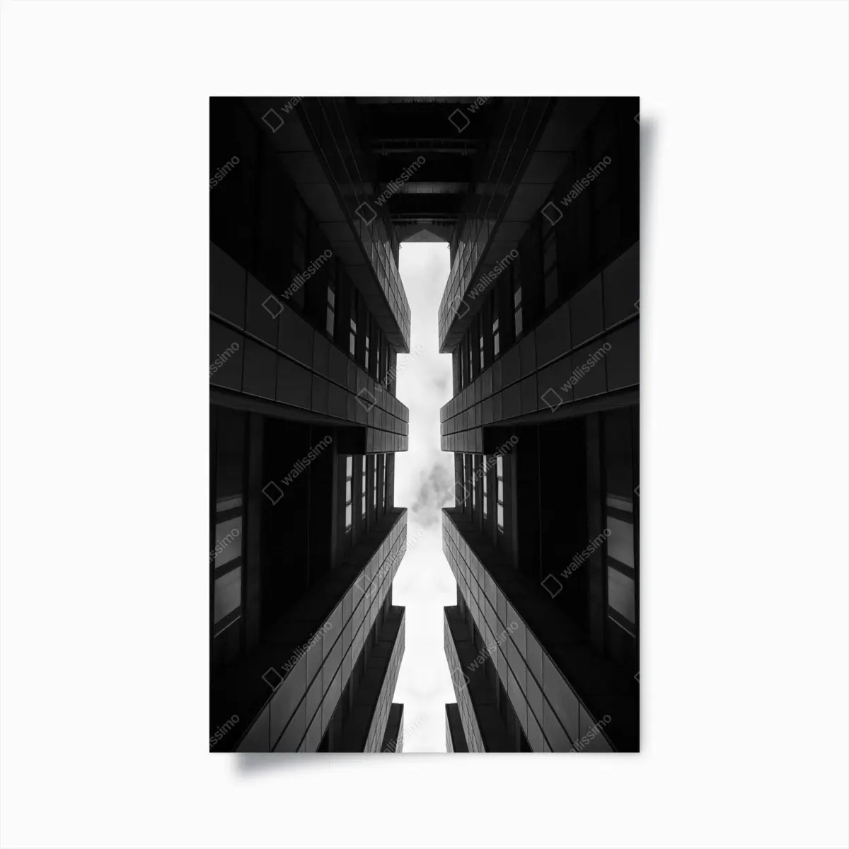 Poster vertical urban symmetry in monochrome • Wallissimo® Poster vertical urban symmetry in monochrome • Wallissimo®