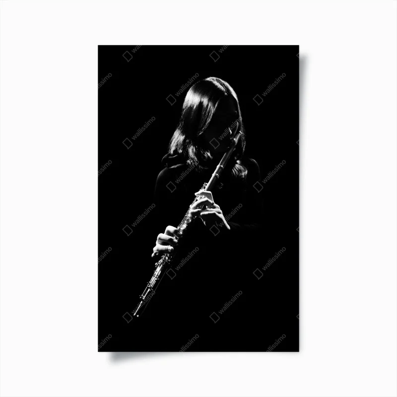 Poster elegant flute silhouette