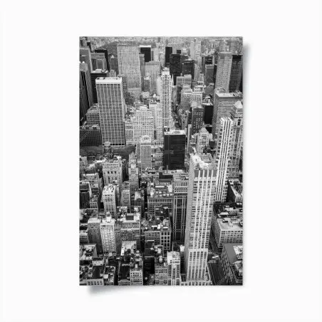 Poster monochrome city skyline • Wallissimo®