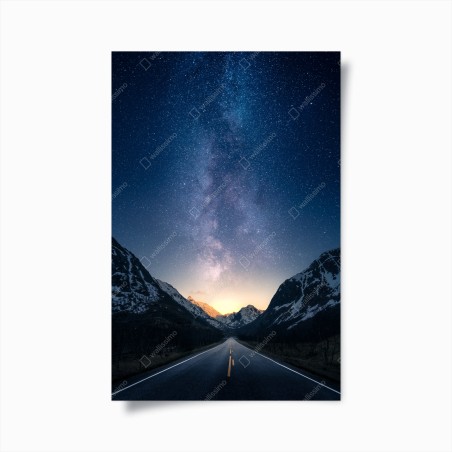 Poster road to the milky way • Wallissimo®
