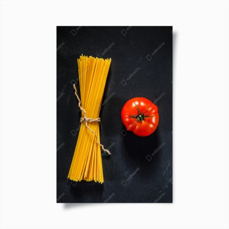 Poster classic spaghetti and tomato composition • Wallissimo®
