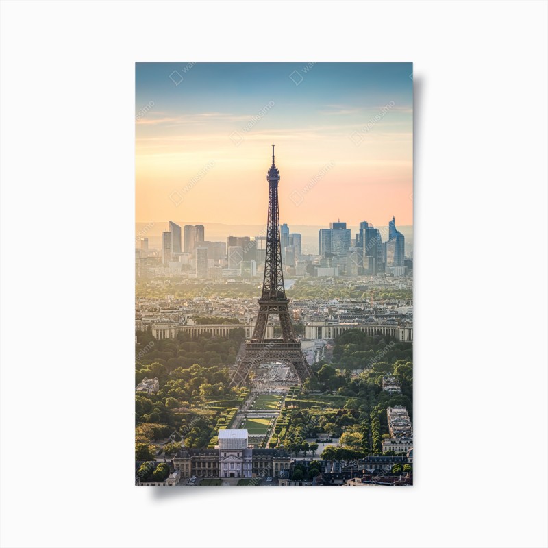 Poster Paris skyline with the Eiffel Tower