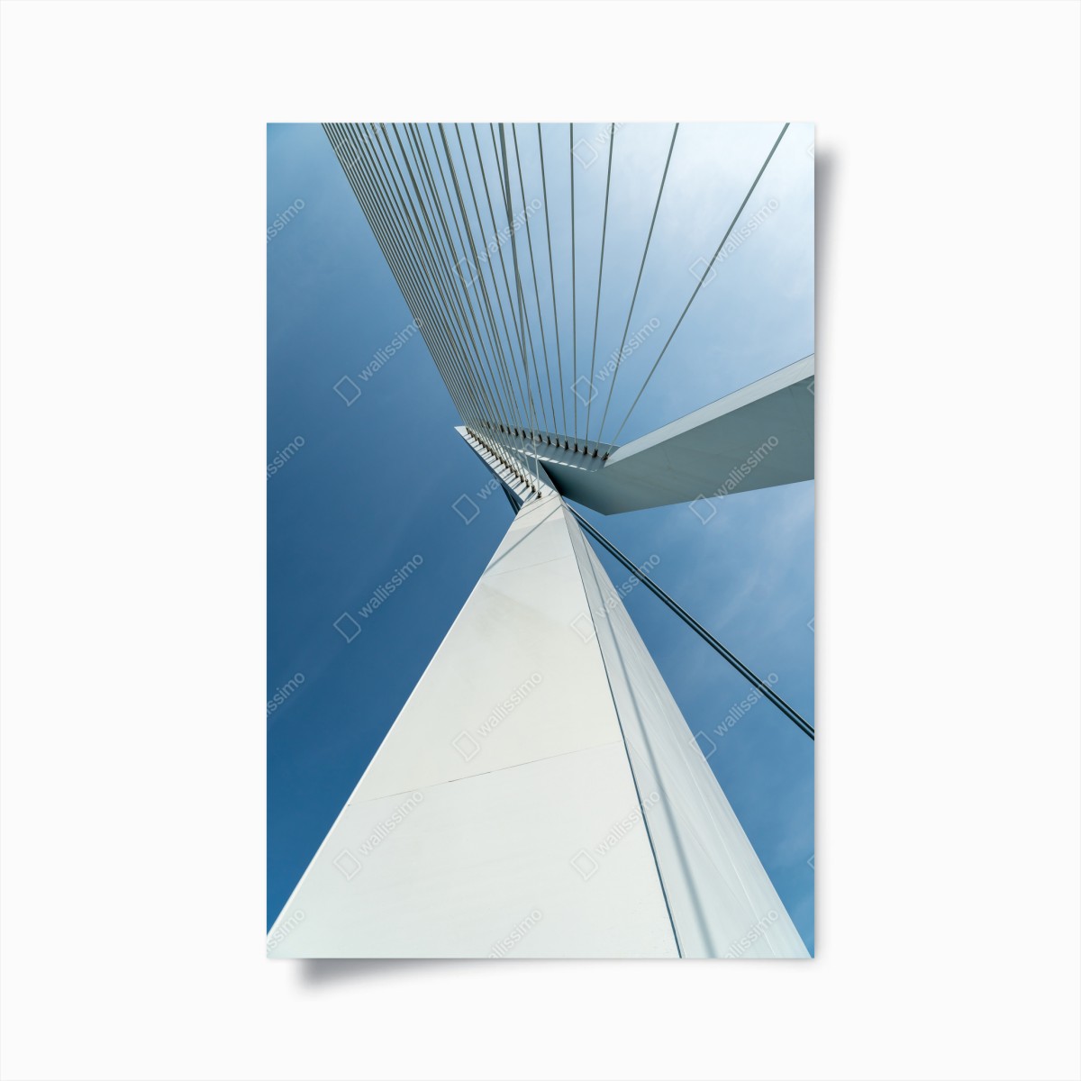 Poster ascending lines: modern bridge pylon • Wallissimo® Poster ascending lines: modern bridge pylon • Wallissimo®