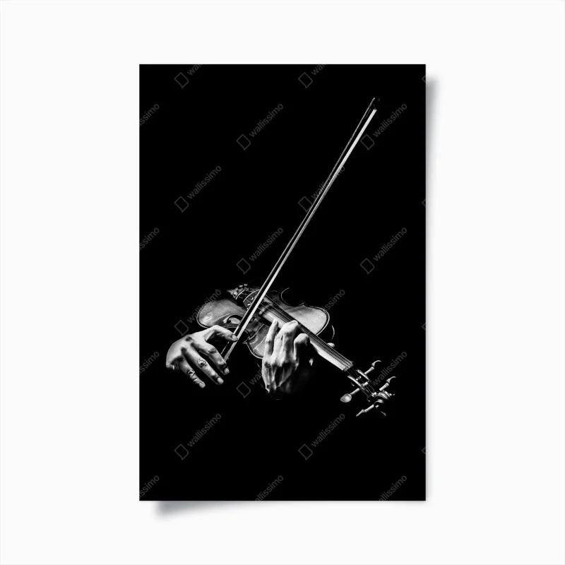 Poster monochrome violinist hands