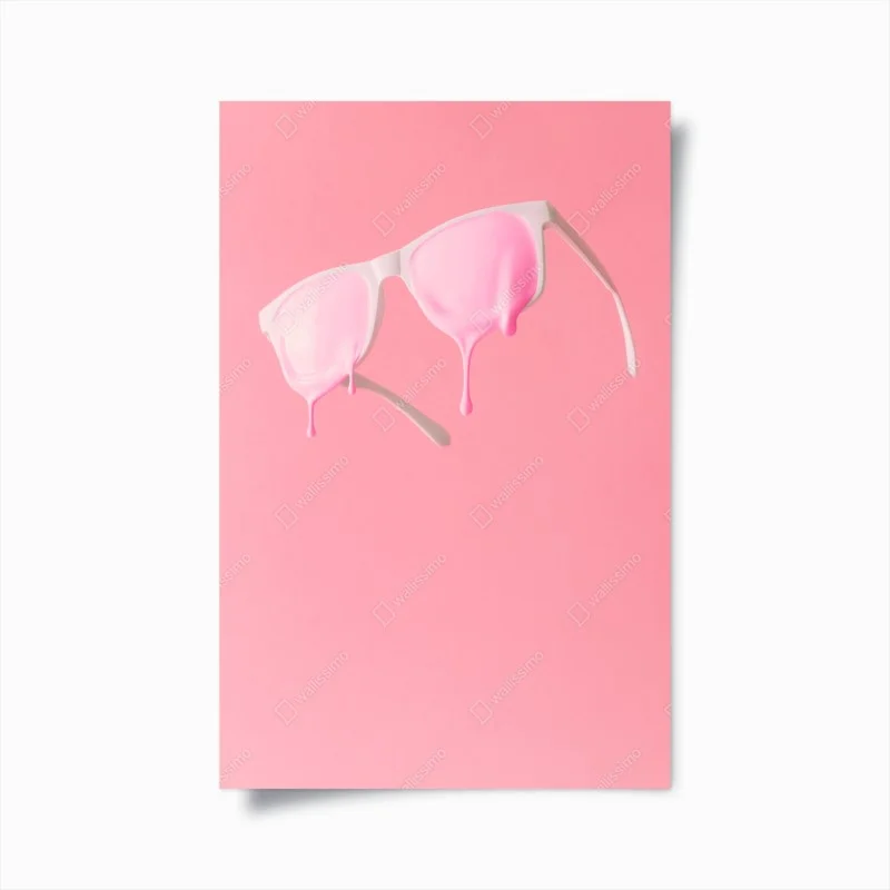 Poster melting pink sunglasses