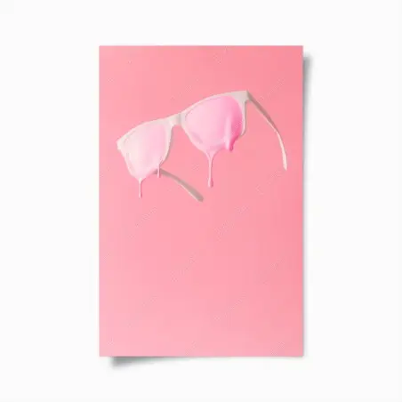 Poster melting pink sunglasses • Wallissimo®