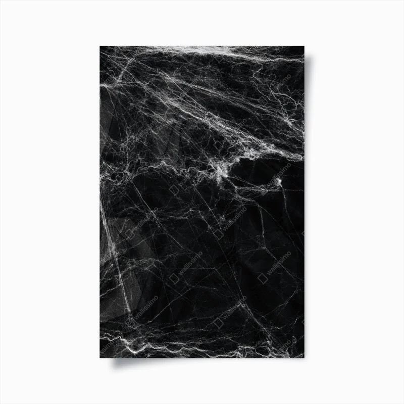 Poster eerie cobweb on black background