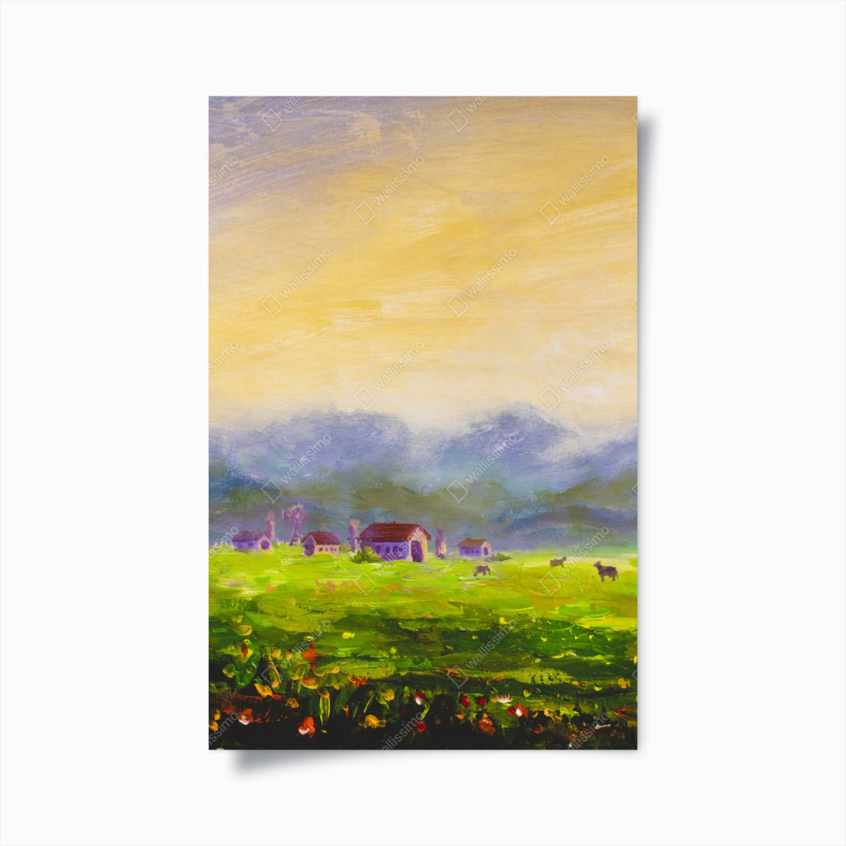Poster dawn over a summer meadow • Wallissimo®
