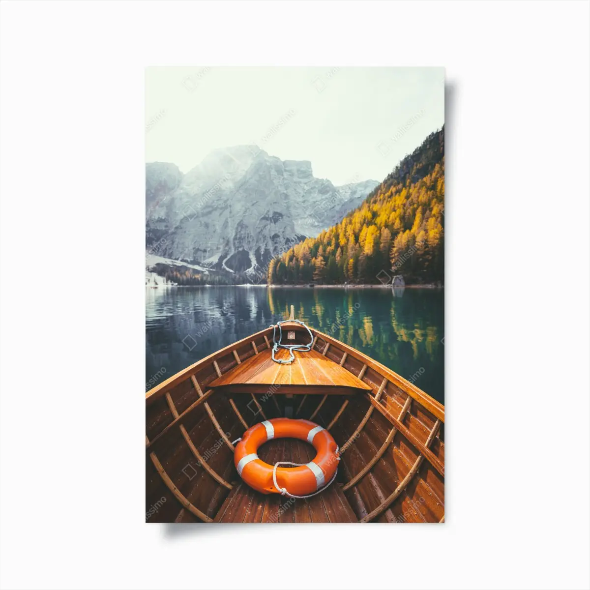 Poster sunrise at Lago di Braies ⁕ Wallissimo® Poster sunrise at Lago di Braies ⁕ Wallissimo®