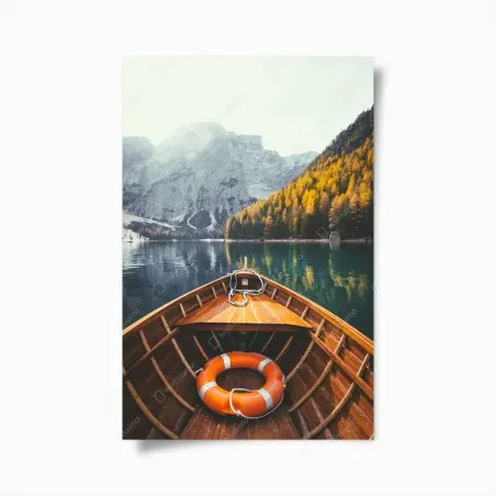 Poster sunrise at Lago di Braies • Wallissimo®