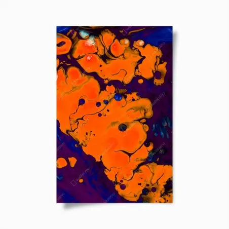 Poster vivid orange flow • Wallissimo®