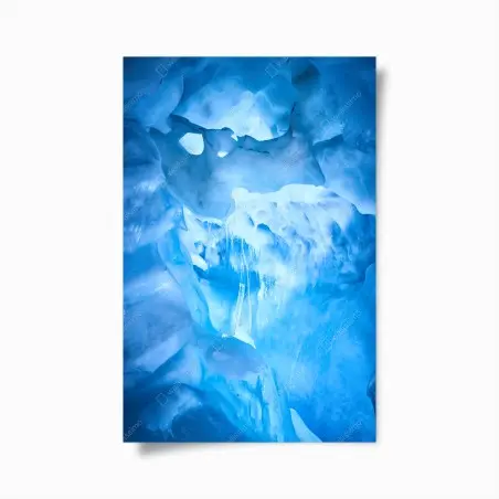 Poster ethereal blue ice cave • Wallissimo®