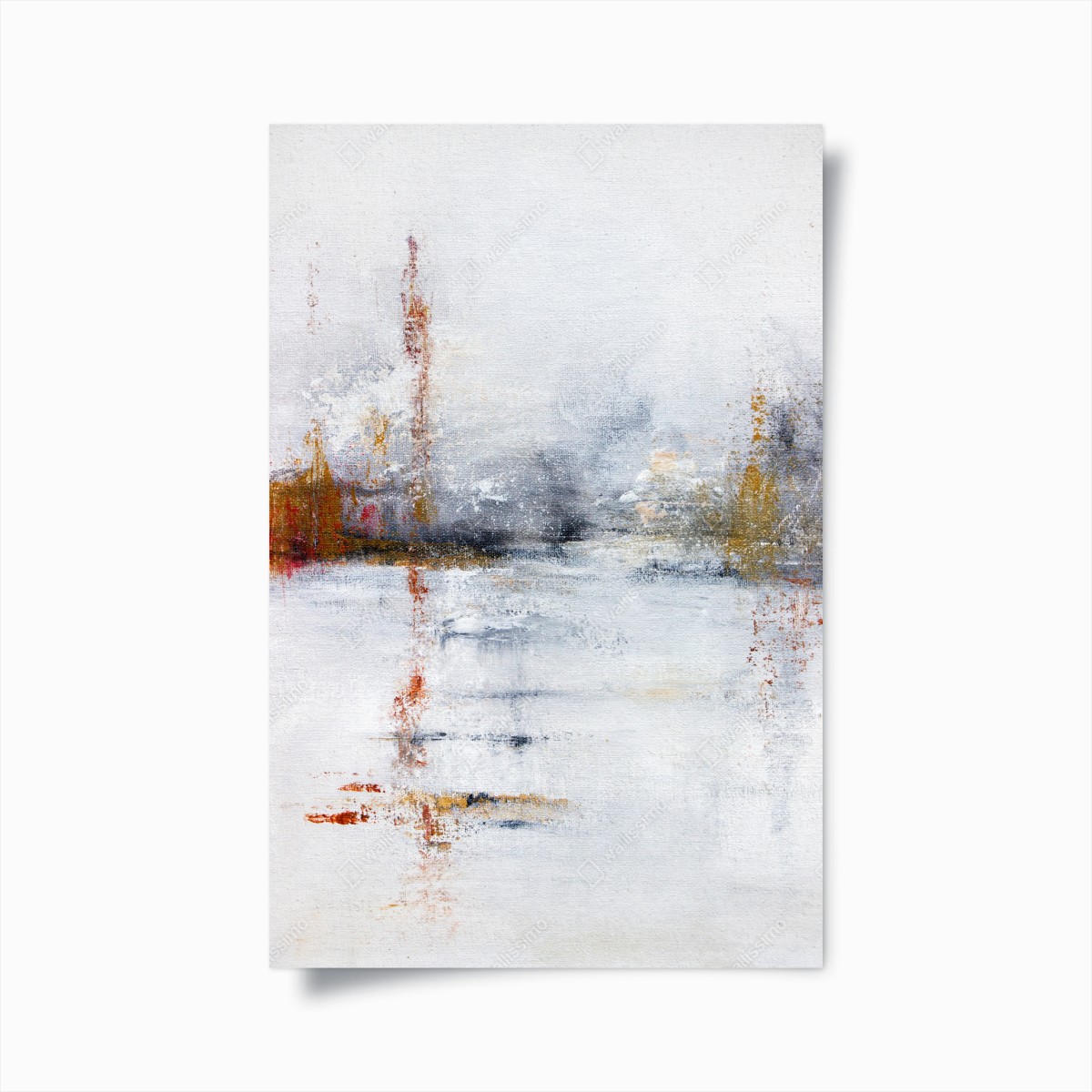 Poster serene abstract landscape in soft neutrals • Wallissimo®