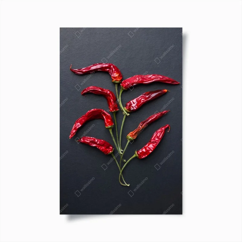 Poster red chili pepper culinary art