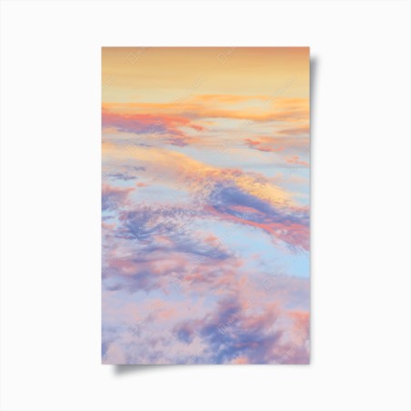 Poster serene pastel sunrise sky • Wallissimo®
