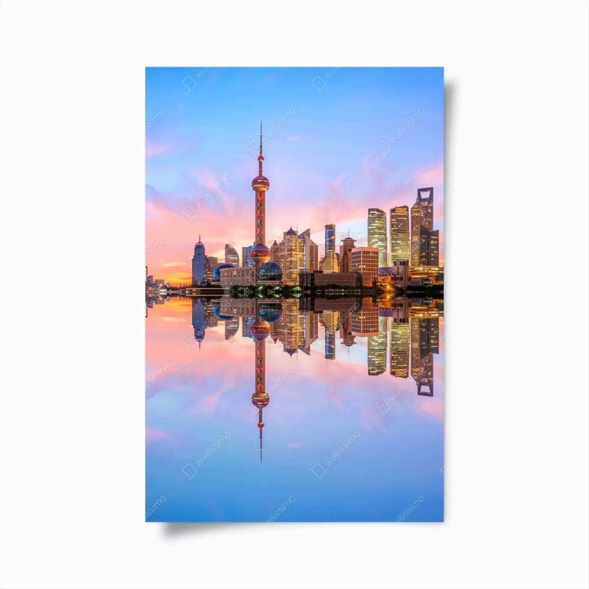 Poster Shanghai skyline at sunrise • Wallissimo® Poster Shanghai skyline at sunrise • Wallissimo®