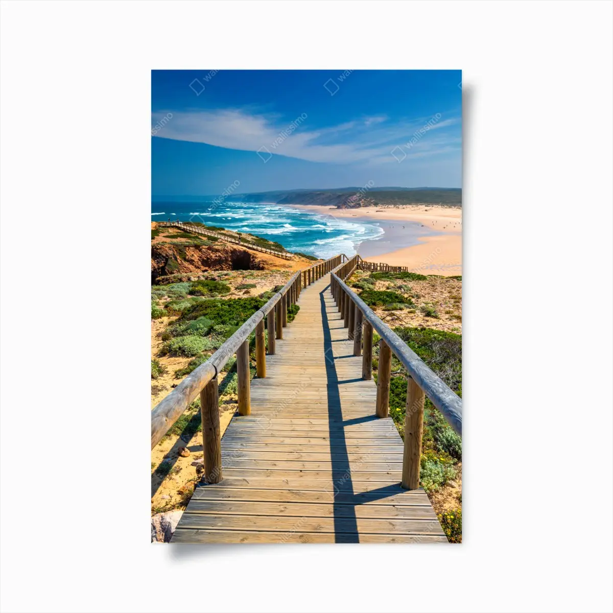 Poster boardwalk to Praia da Bordeira ⁕ Wallissimo® Poster boardwalk to Praia da Bordeira ⁕ Wallissimo®