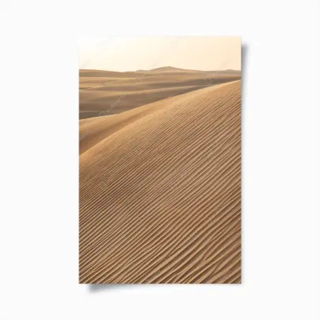 Poster golden sand dunes minimal landscape • Wallissimo®