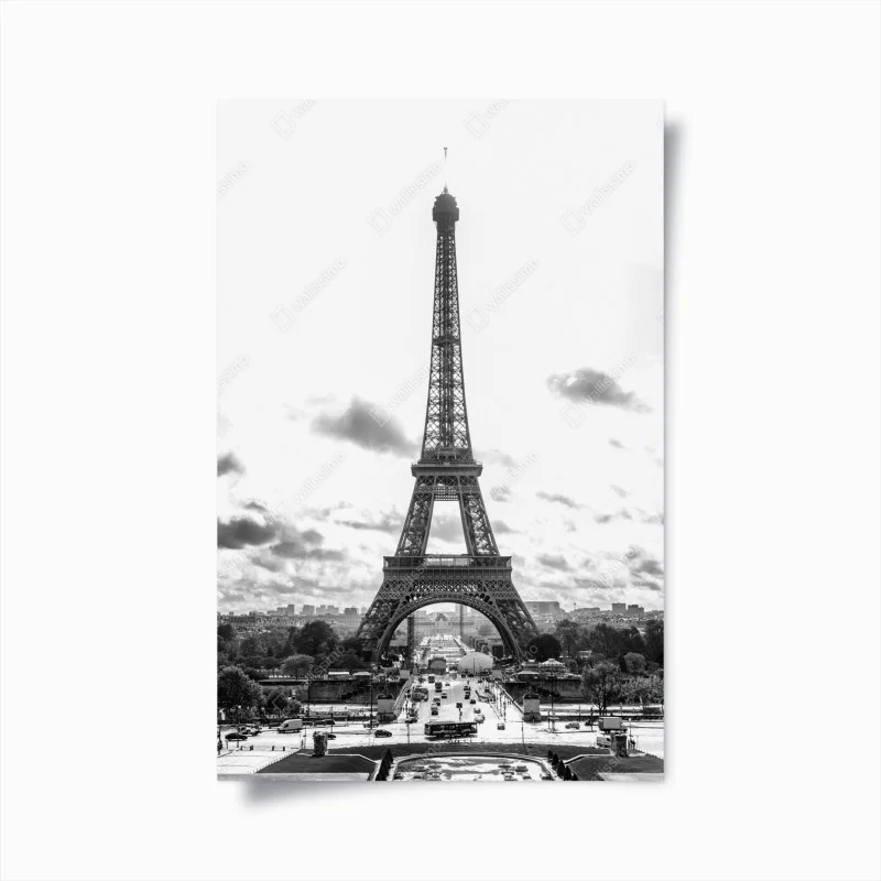 Poster Paris Eiffel Tower in monochrome