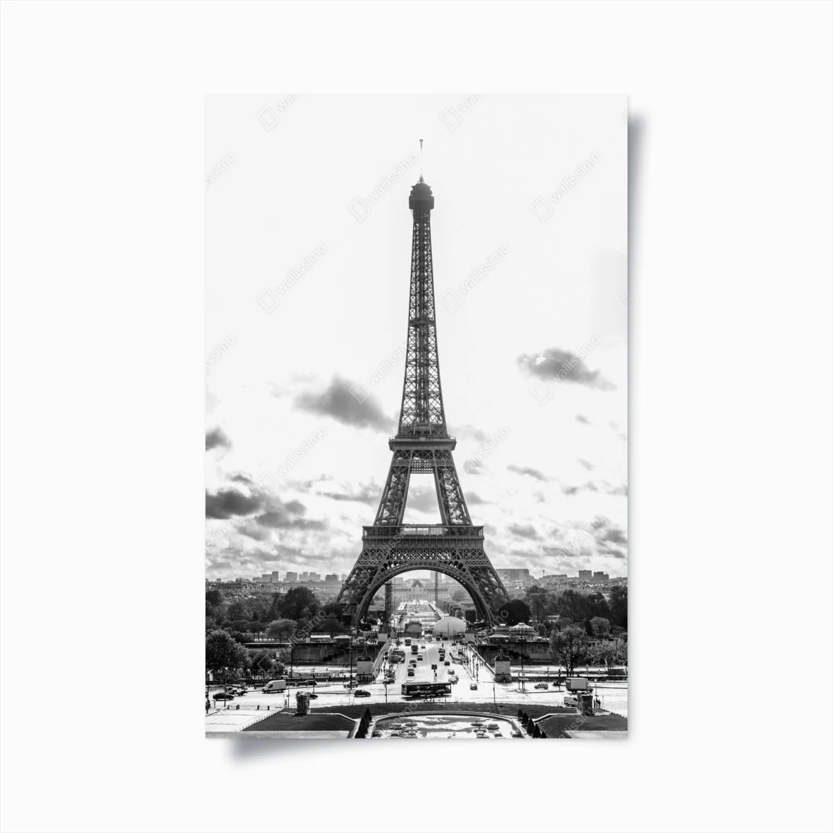 Poster Paris Eiffel Tower in monochrome ⁕ Wallissimo® Poster Paris Eiffel Tower in monochrome ⁕ Wallissimo®