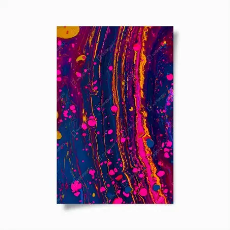Poster neon marbled abstract wall art • Wallissimo®