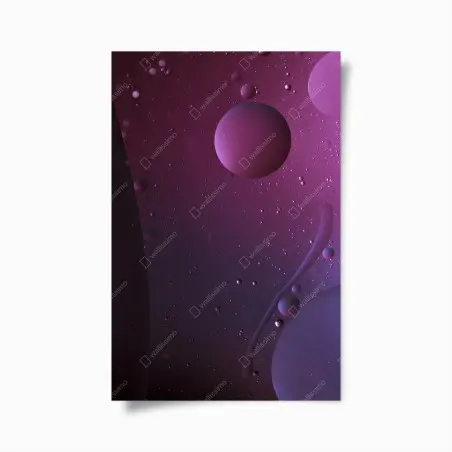 Poster purple cosmic spheres abstract art • Wallissimo®