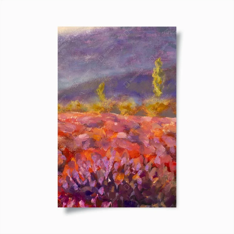 Poster Provence lavender field painting