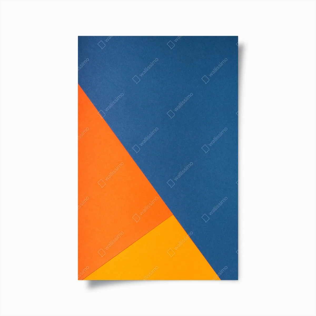 Poster bold geometric composition in blue and orange ⁕ Wallissimo® Poster bold geometric composition in blue and orange ⁕ Wallissimo®