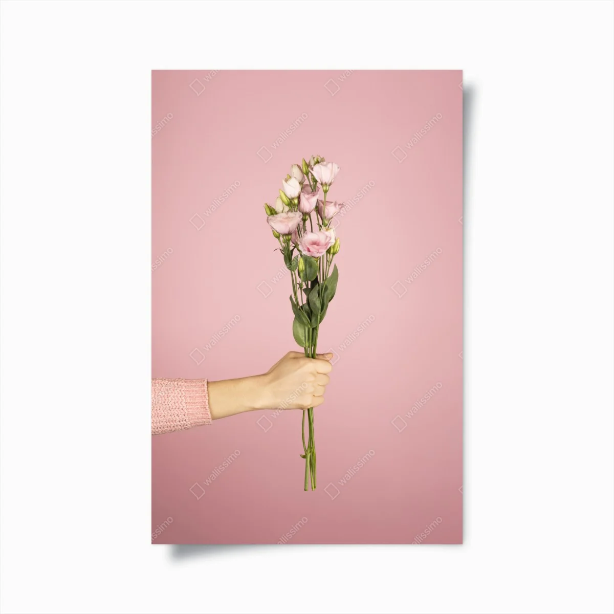 Poster delicate pink lisianthus bouquet ⁕ Wallissimo® Poster delicate pink lisianthus bouquet ⁕ Wallissimo®
