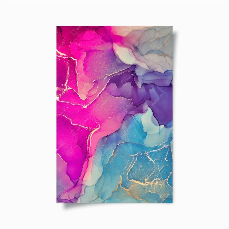 Poster vibrant marble alcohol ink composition