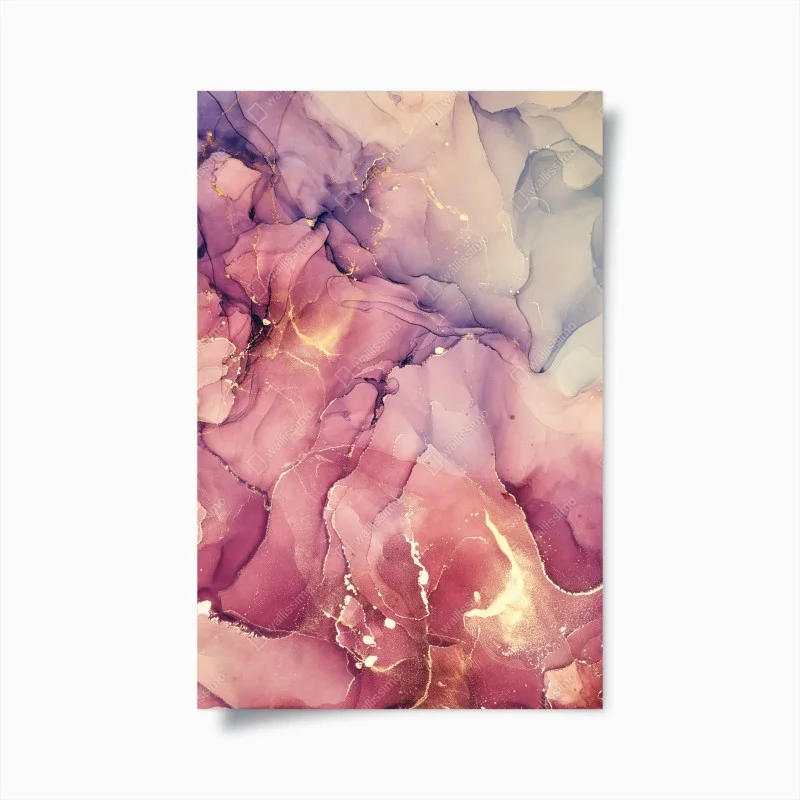 Poster ethereal purple marble abstract