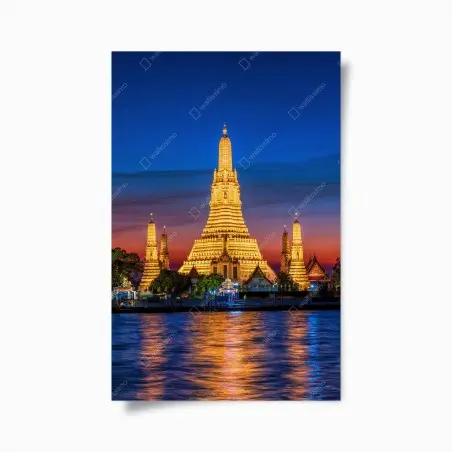 Poster golden Wat Arun at dusk • Wallissimo®