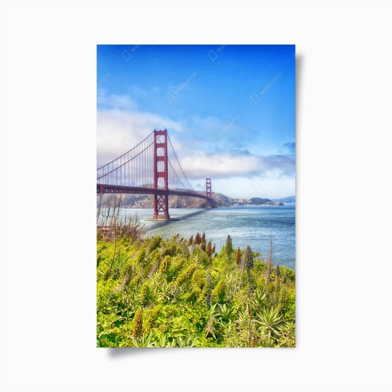 Poster Golden Gate Bridge panorama over San Francisco Bay