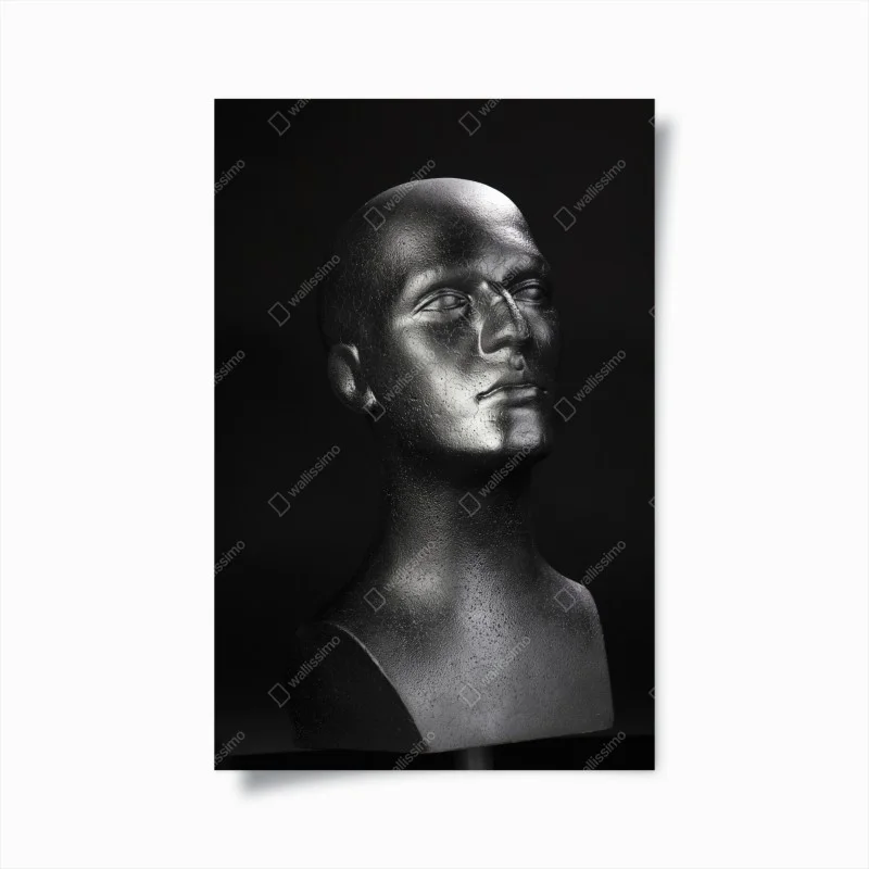 Poster black mannequin bust portrait
