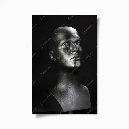Poster black mannequin bust portrait • Wallissimo®