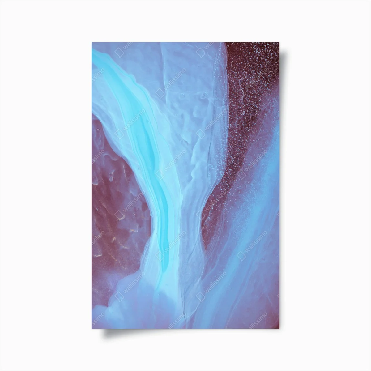 Poster ethereal turquoise and pink marble abstract • Wallissimo® Poster ethereal turquoise and pink marble abstract • Wallissimo®