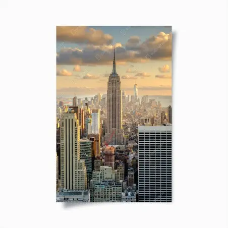 Poster New York skyline at sunset • Wallissimo®