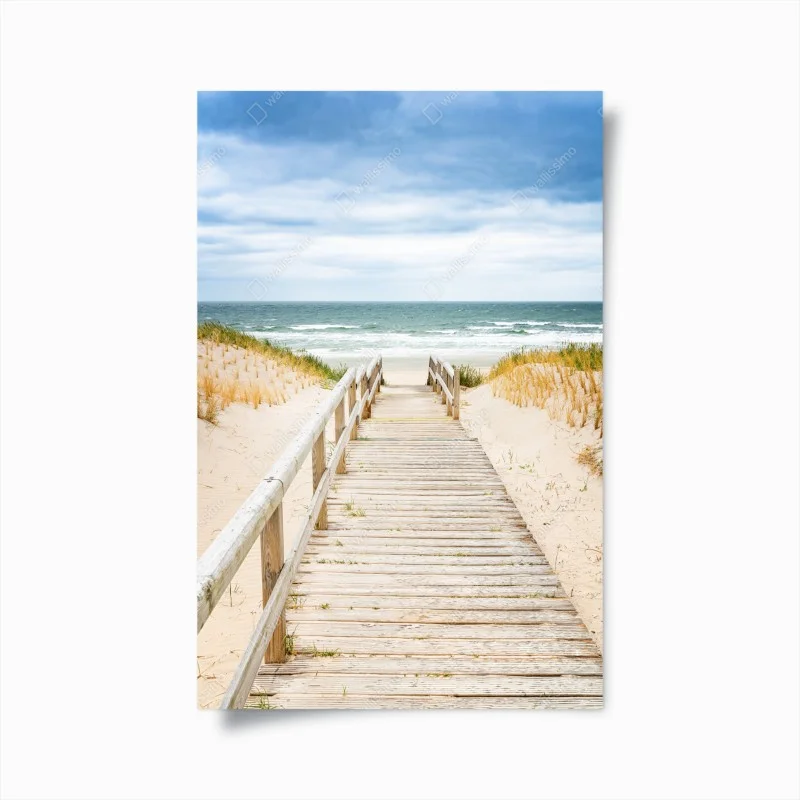 Poster wooden path to the sea, Sylt