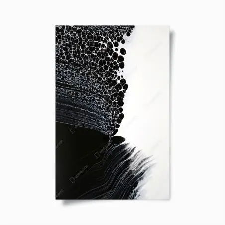 Poster monochrome cellular flow • Wallissimo®
