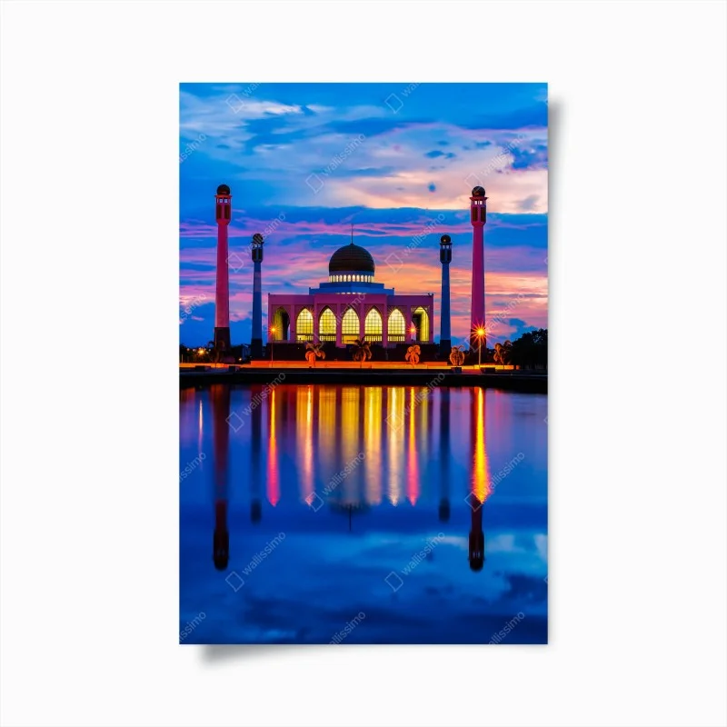 Poster sunset at Central Mosque, Songkhla
