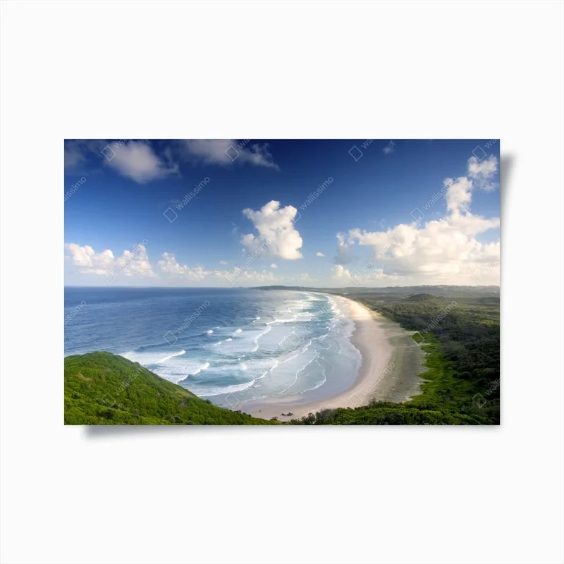 Poster Byron Bay coastal panorama